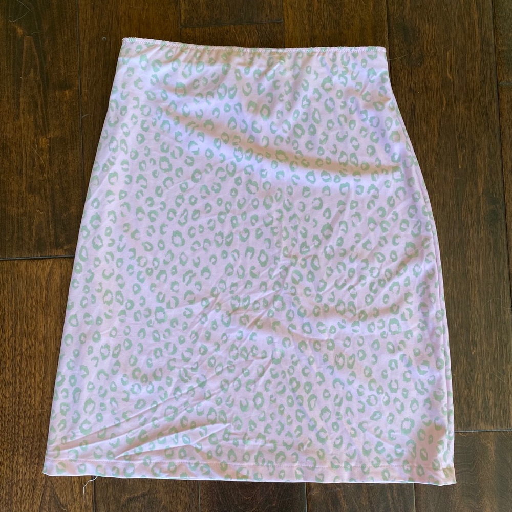 Light Pink Cheetah Print Skirt